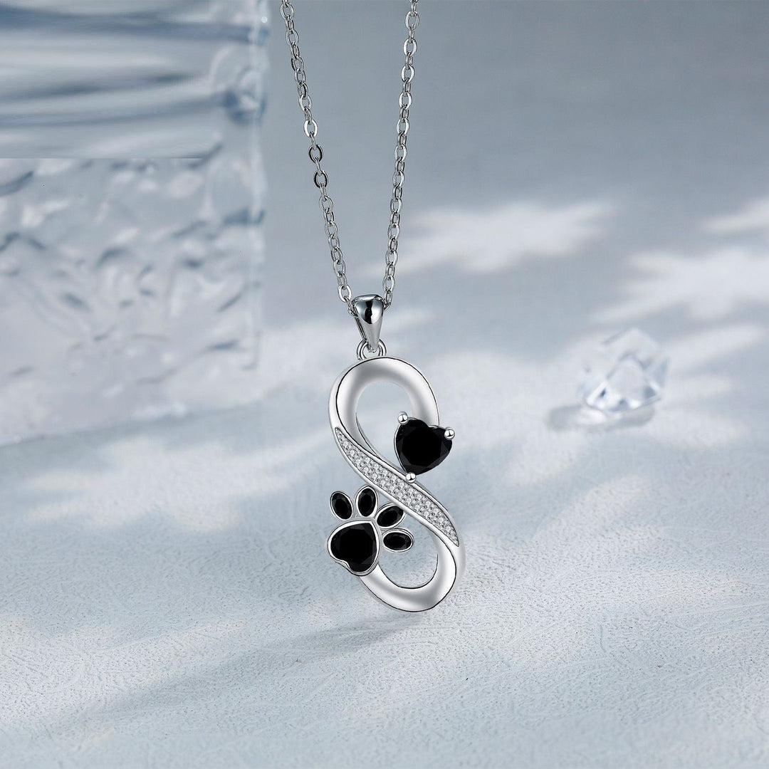 Infinite Symbol Necklace Hearts Paw Print 2