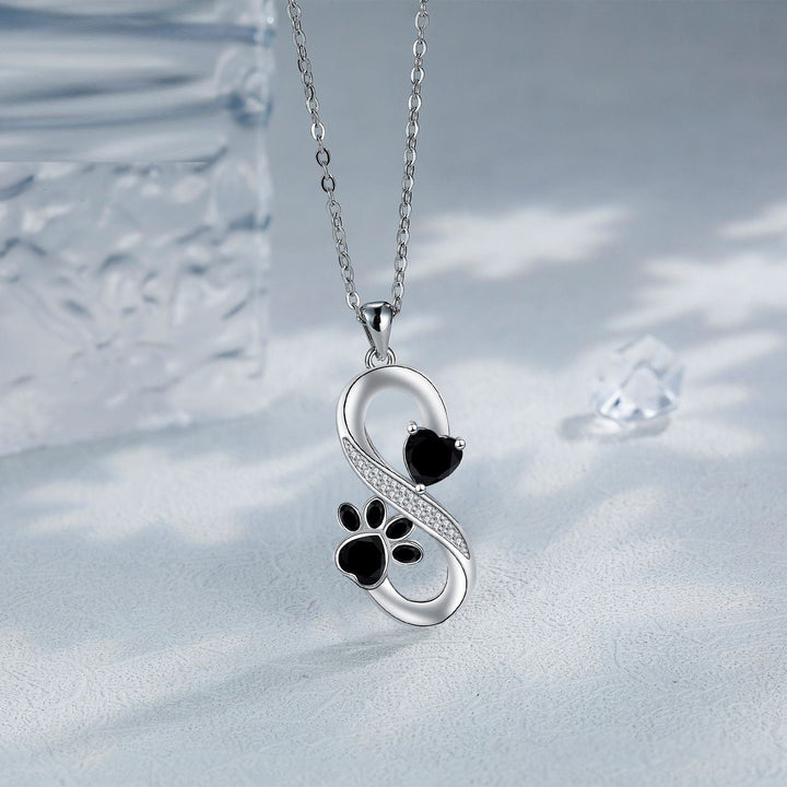 Infinite Symbol Necklace Hearts Paw Print 2