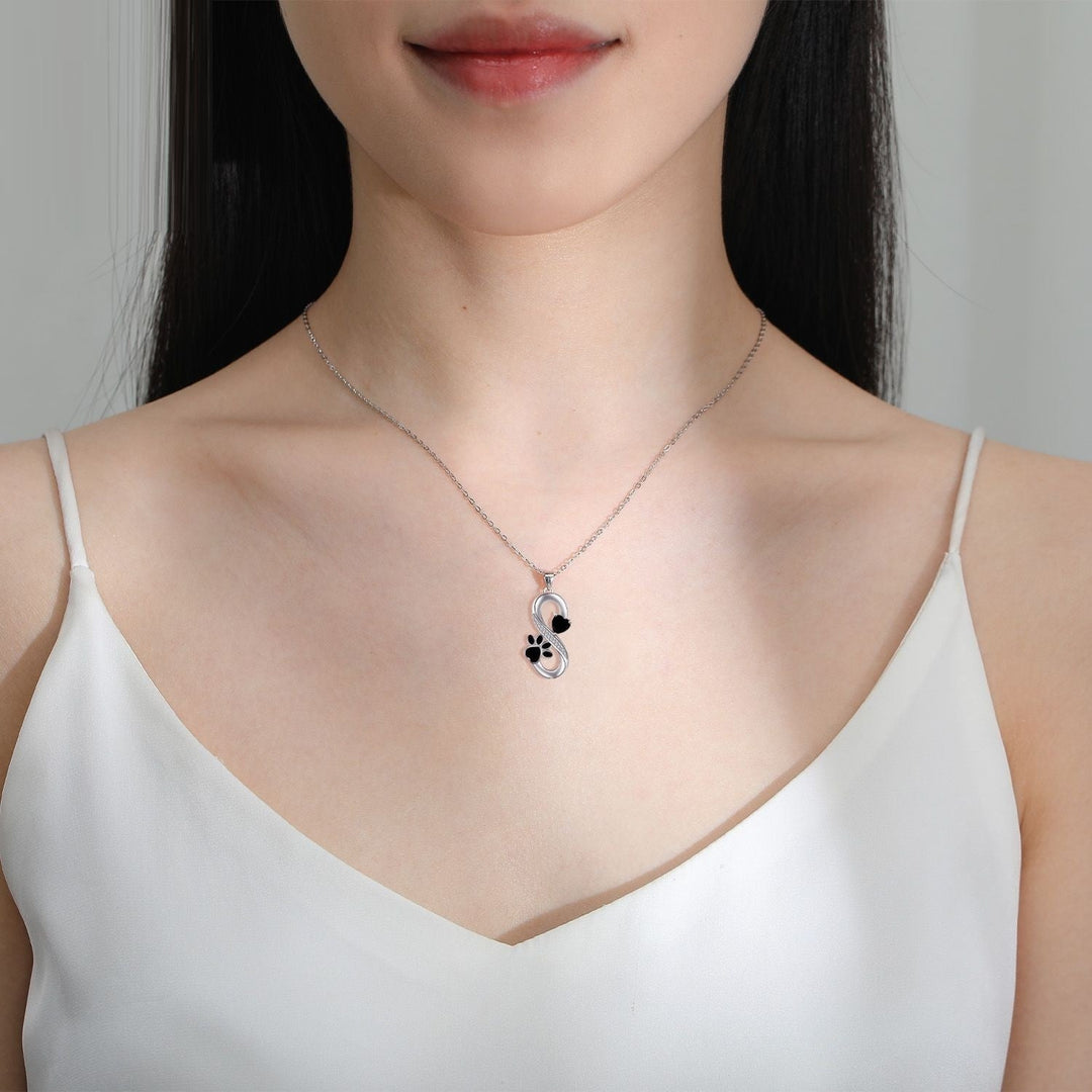 Infinite Symbol Necklace Hearts Paw Print 3