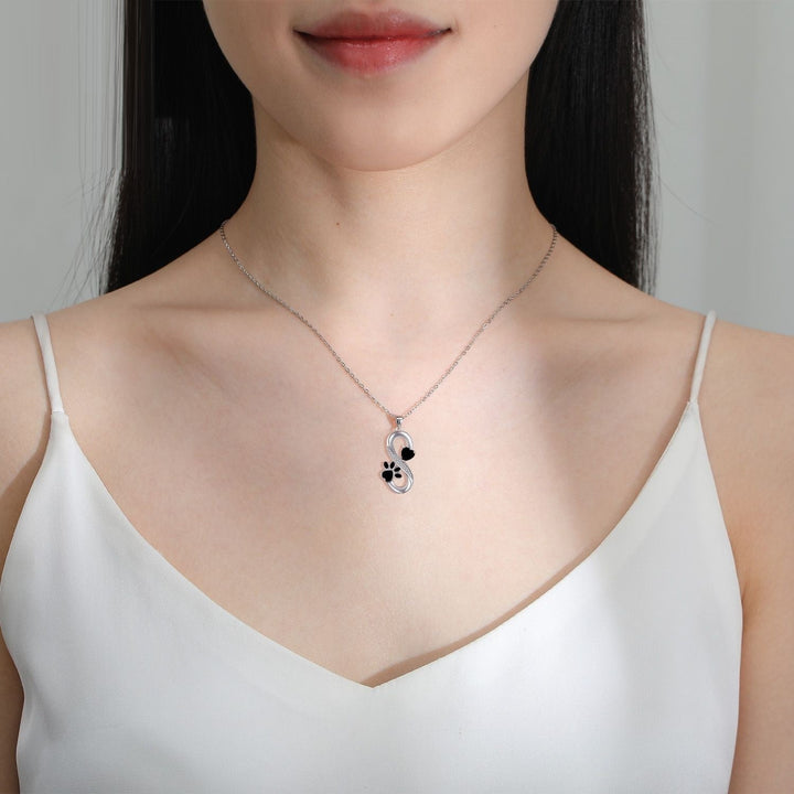 Infinite Symbol Necklace Hearts Paw Print 3