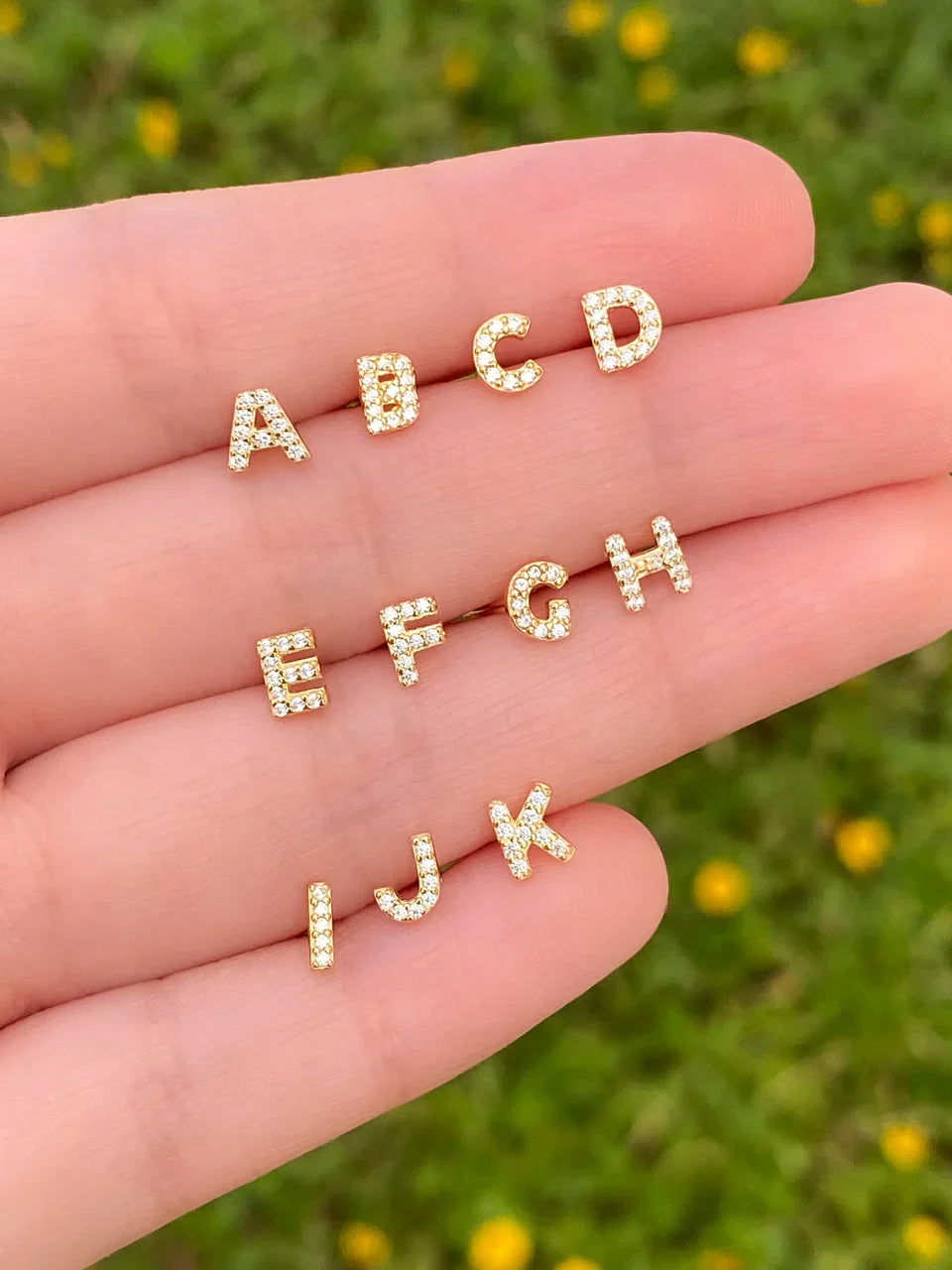 Initial Earring 1pc | Gold 16k 3