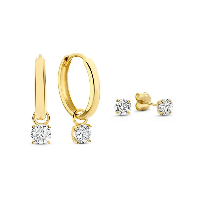 Larmes de Lune Stone Earrings Set | Gold 0
