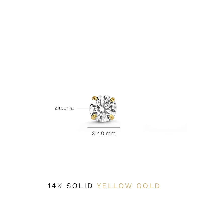 Larmes de Lune Stone Stud Earrings | Gold 3