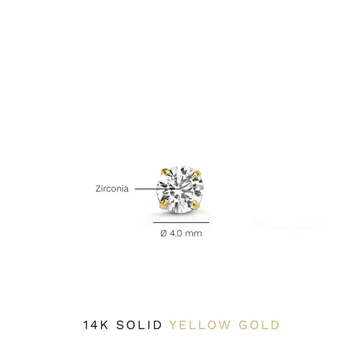 Larmes de Lune Stone Stud Earrings | Gold 3