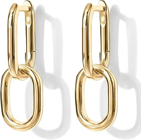 Link Drop Hoops | Gold 0