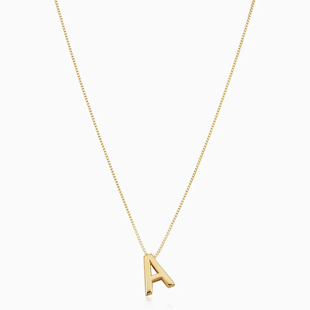 Love letter initial necklace | Gold 0