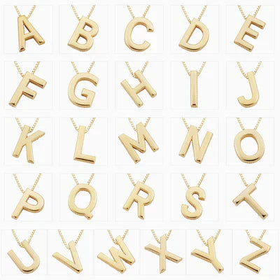 Love letter initial necklace | Gold 4