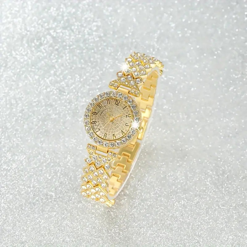 Luxe Radiance Gold Watch & Bracelet Set | Gold 1