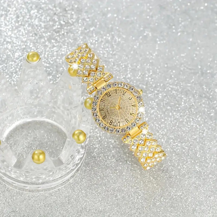 Luxe Radiance Gold Watch & Bracelet Set | Gold 2