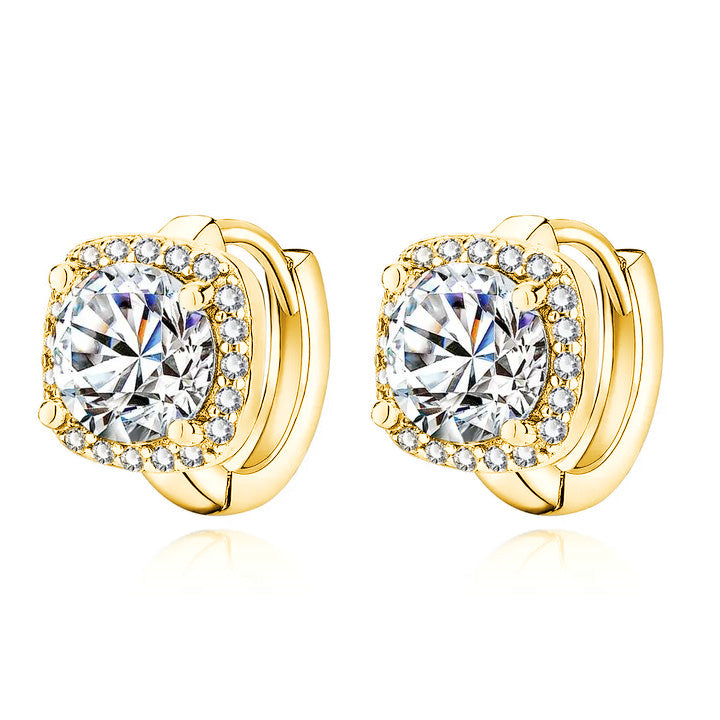 Nadine square earrings | Gold 0
