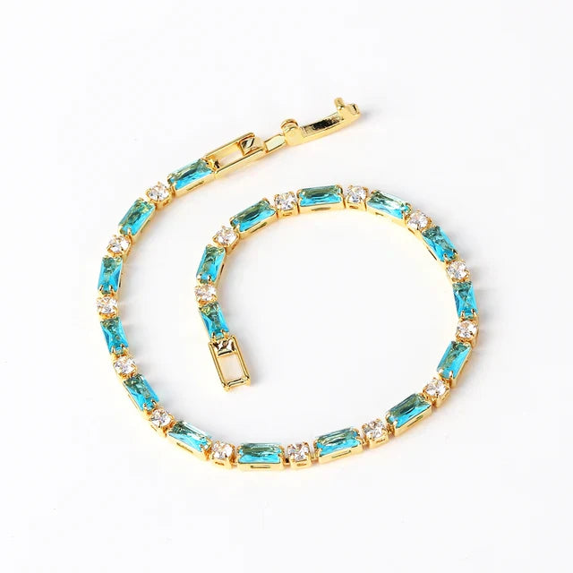 Natural Turquoise Stone Bracelet | Gold 1