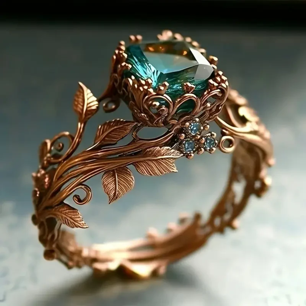 Nature Green Crystal Ring 0