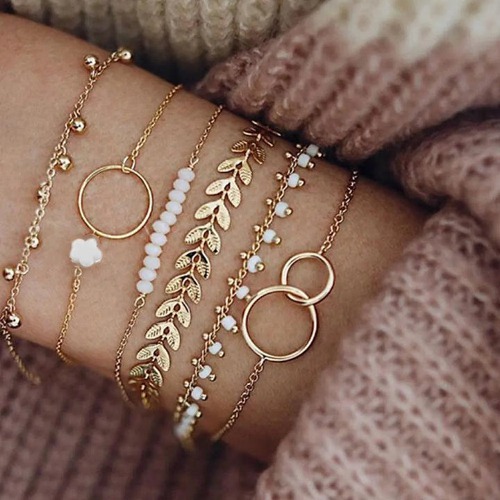 Pack of Boho Bracelets in Gold 1