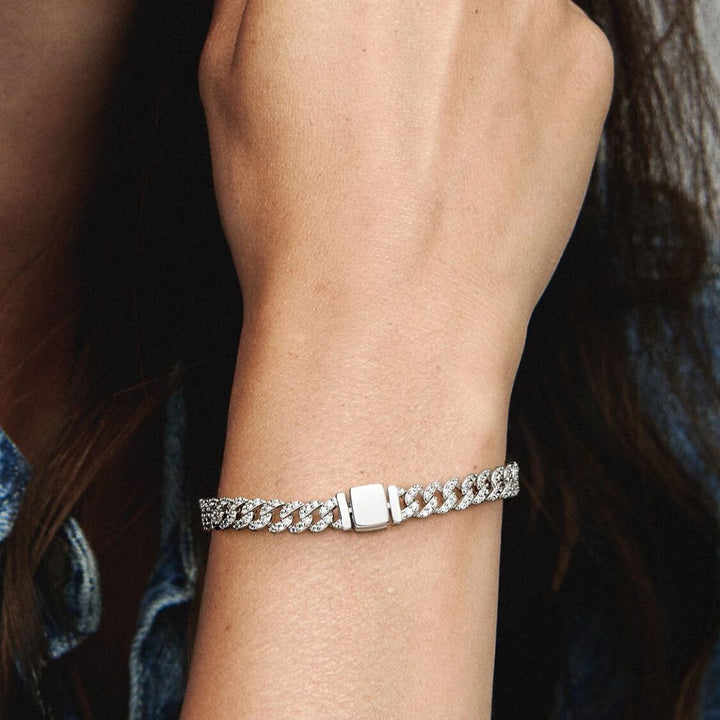 Pave Cuban Bracelet | Gold 6