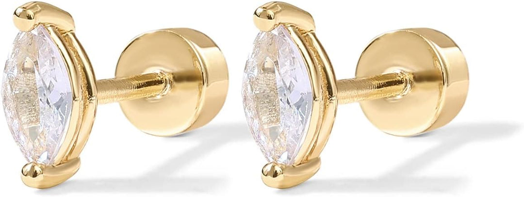Pear Cut Studs | Gold 1