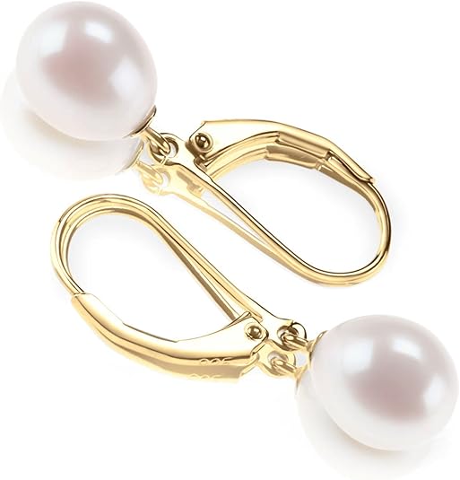 Pearl Dangle Earrings | Gold 1
