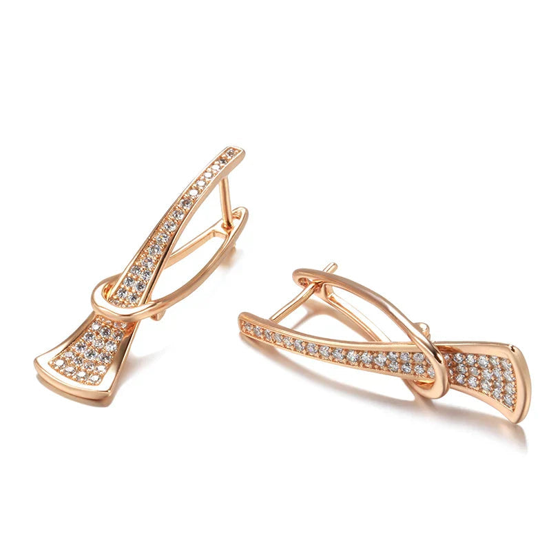 Radiant Layers Crystal Earrings | Gold 1