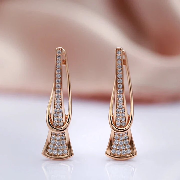 Radiant Layers Crystal Earrings | Gold 4
