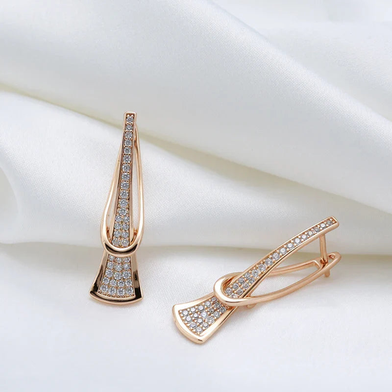 Radiant Layers Crystal Earrings | Gold 5