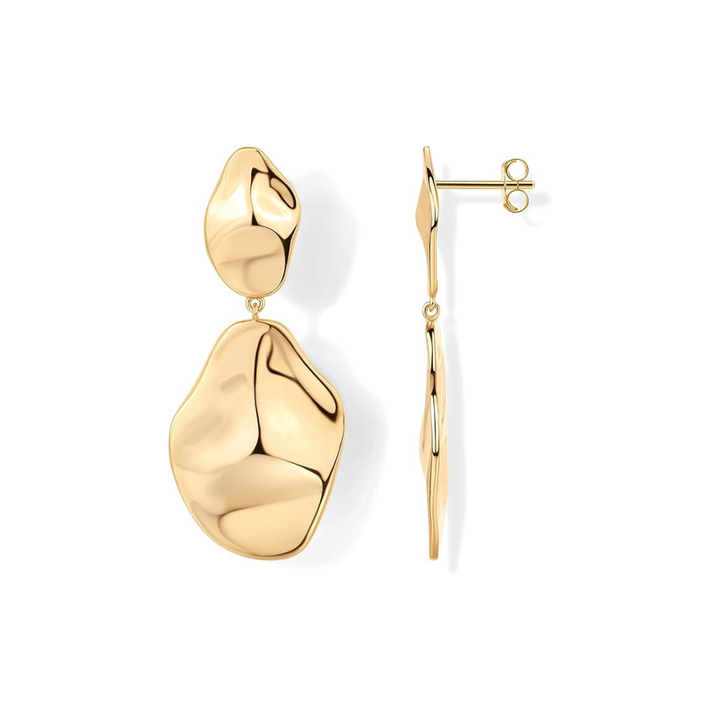 Ripple Wave Earrings | Gold 0