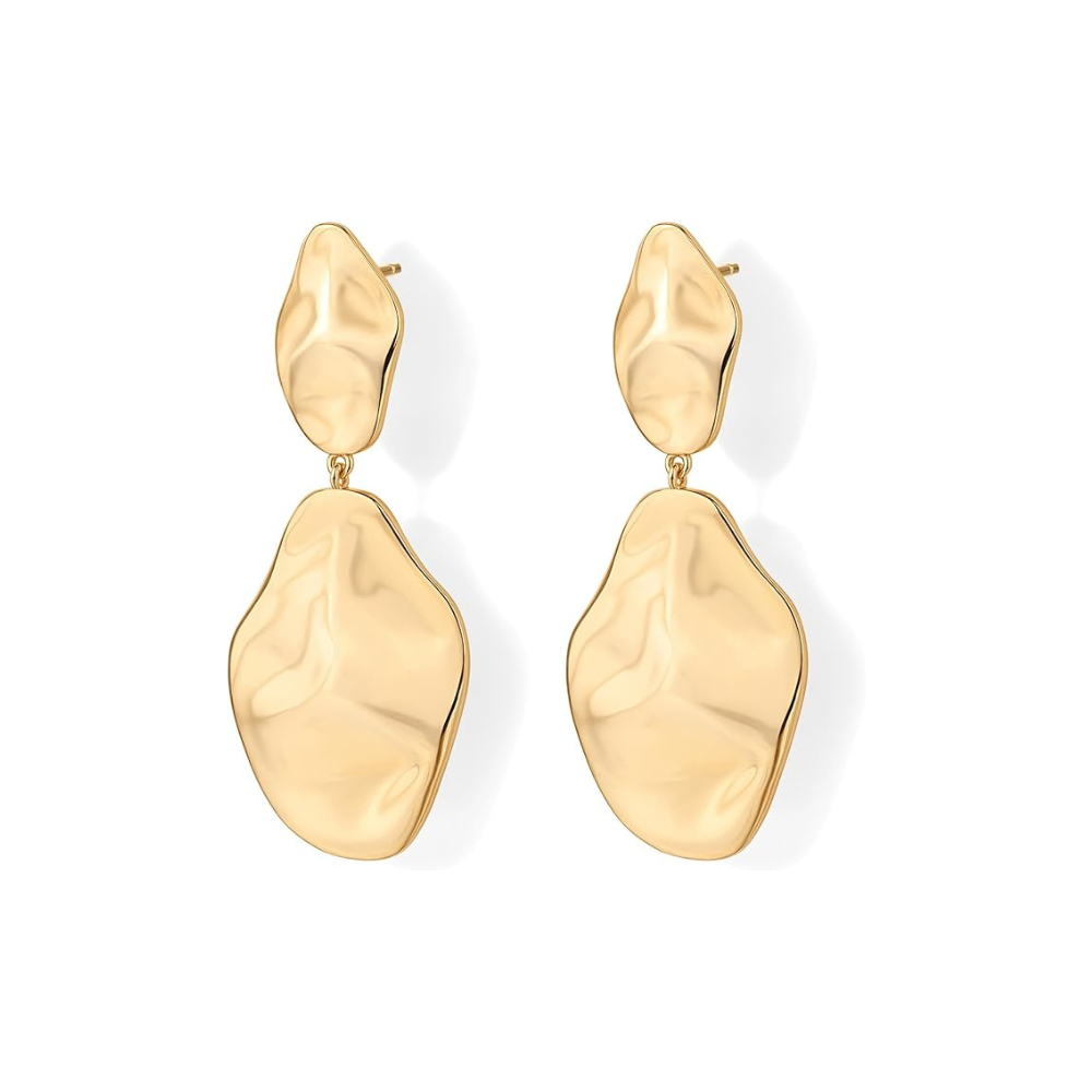 Ripple Wave Earrings | Gold 1