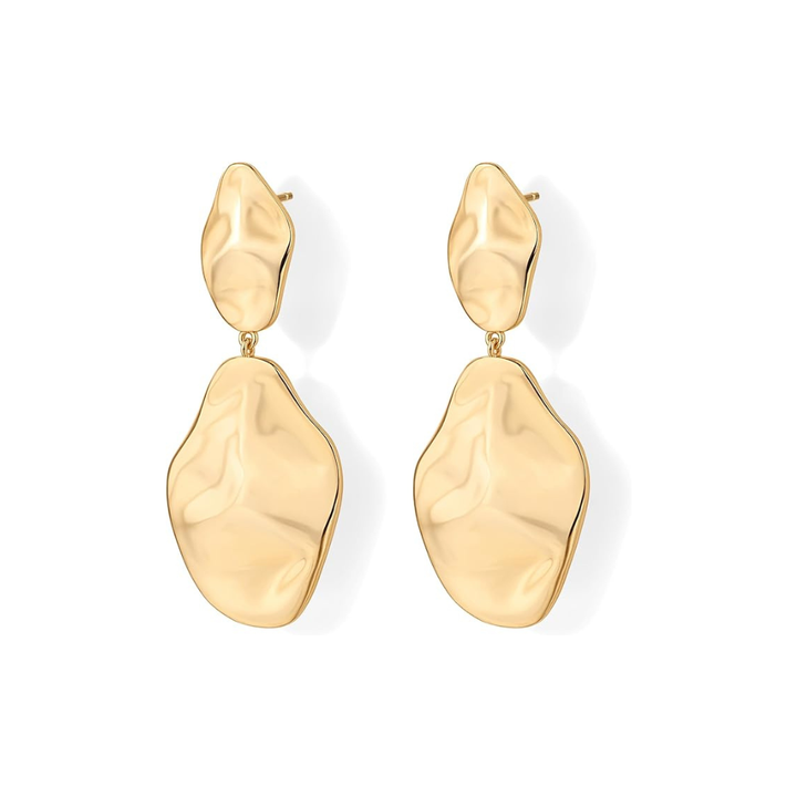Ripple Wave Earrings | Gold 1