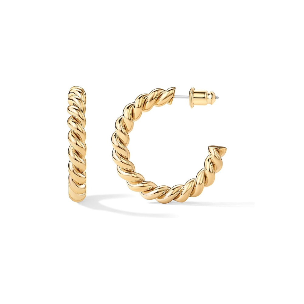 Rope Twist Hoops | Gold 0