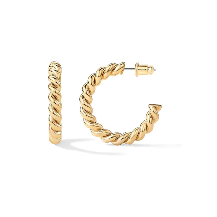 Rope Twist Hoops | Gold 0