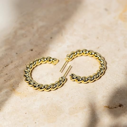 Rope Twist Hoops | Gold 2