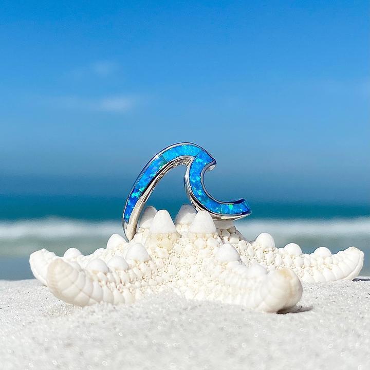 Sea Wave Ring in Opal and Silver 2