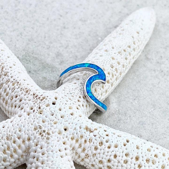 Sea Wave Ring in Opal and Silver 3