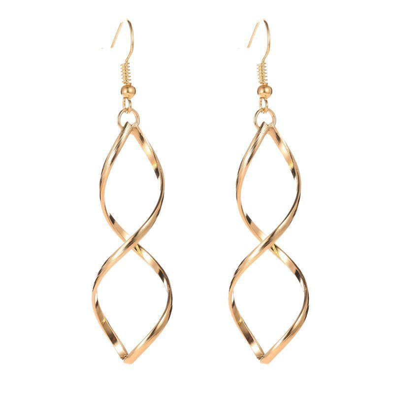 Spiral Dangle Earrings | Gold 0