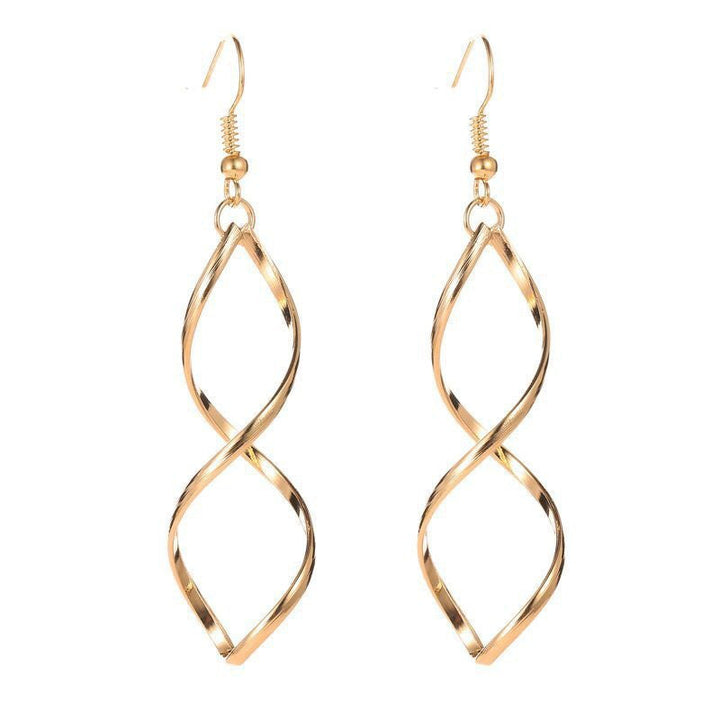 Spiral Dangle Earrings | Gold 0