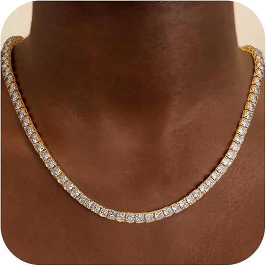 Tennis Necklace | Gold 0