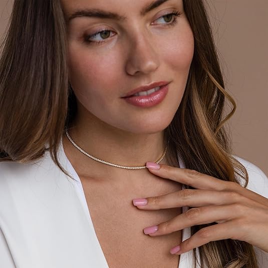 Tennis Necklace | Gold 1