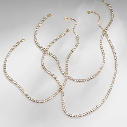 Tennis Necklace | Gold 3
