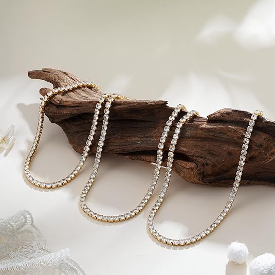 Tennis Necklace | Gold 4