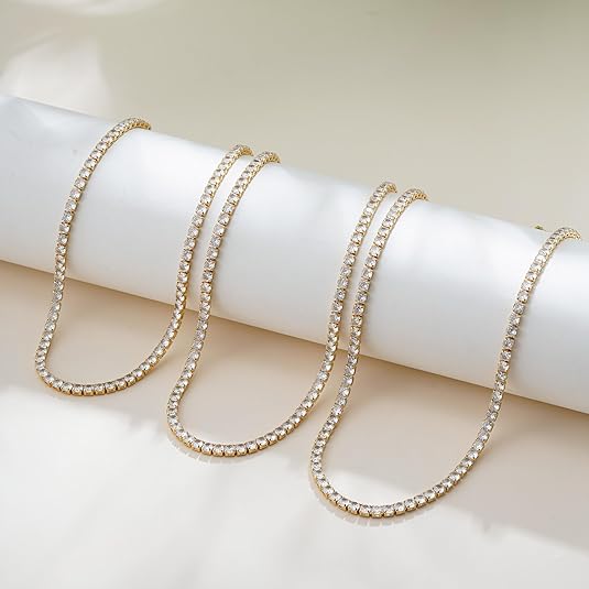 Tennis Necklace | Gold 6