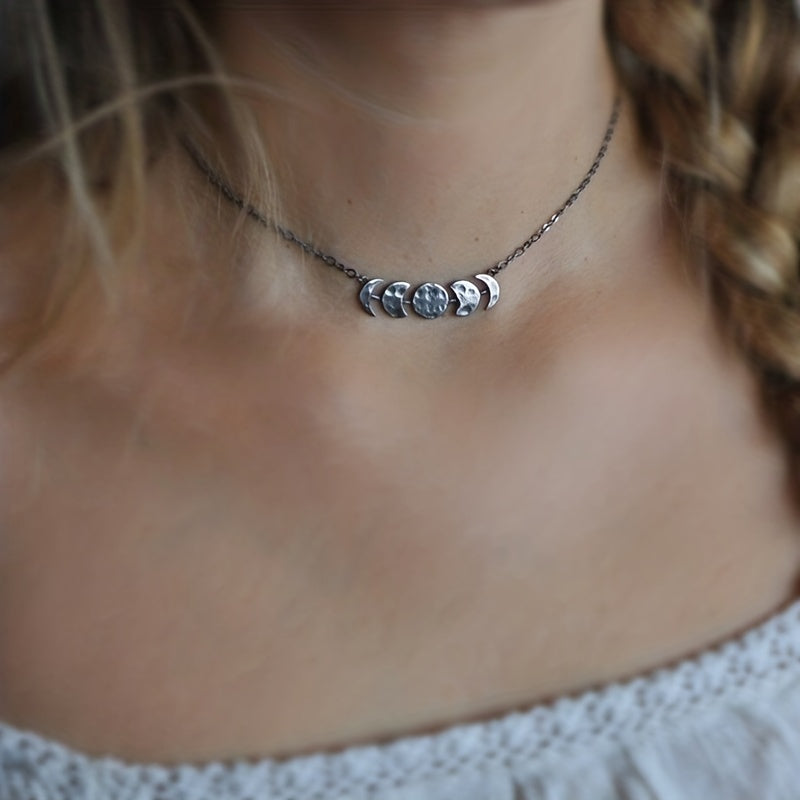 Vintage Full Moon Necklace Women's Charm Jewelry 6