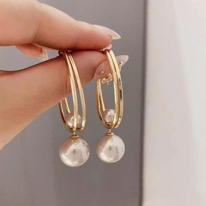 Vintage Gold Pearl Earrings 0