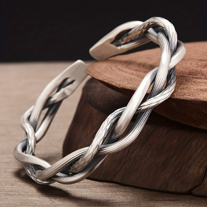 Vintage Hollow Wavy Bangle Twist Bracelet Jewelry 2