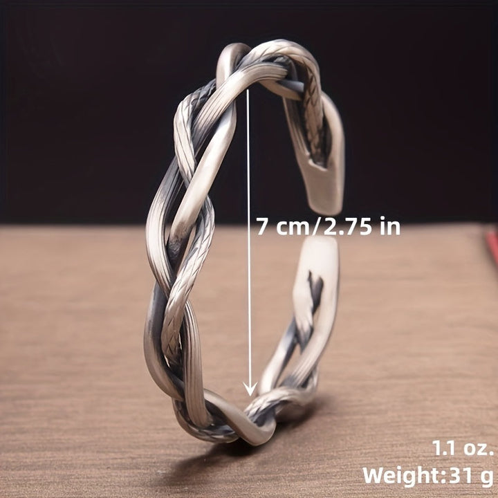 Vintage Hollow Wavy Bangle Twist Bracelet Jewelry 4