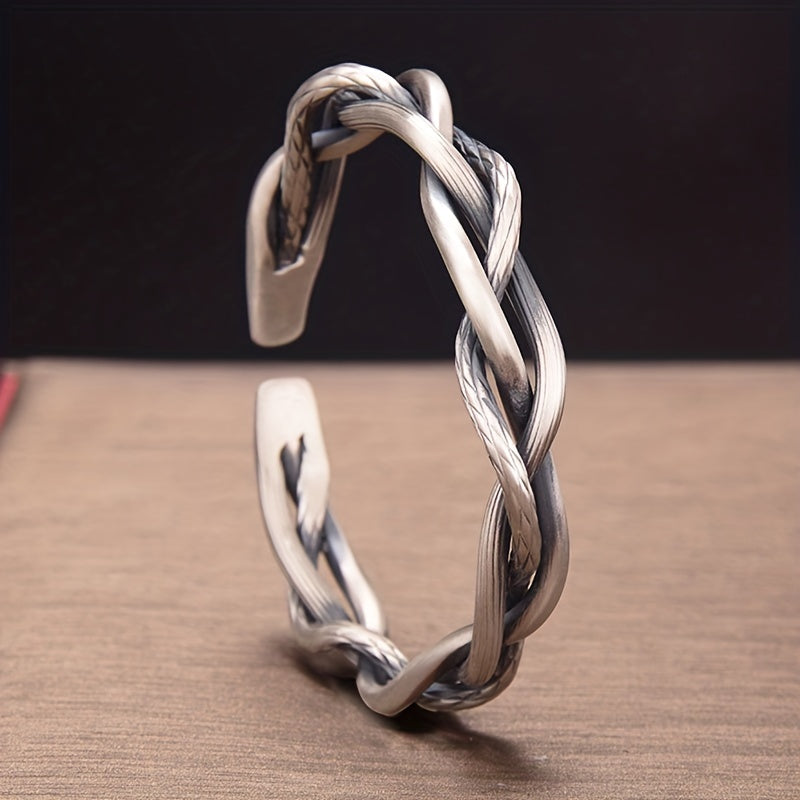 Vintage Hollow Wavy Bangle Twist Bracelet Jewelry 5