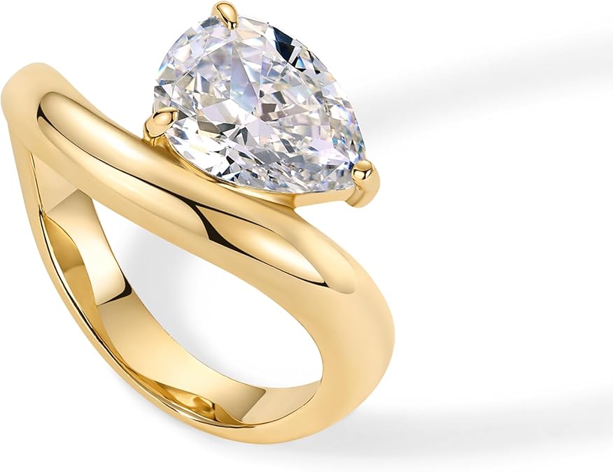 Wavy Promise Ring | Gold 3