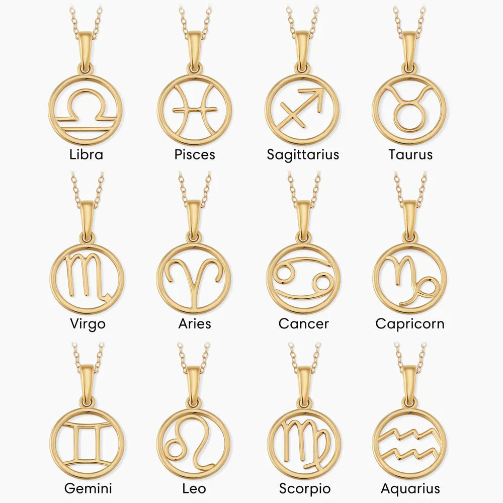 Zodiac sign necklace 1
