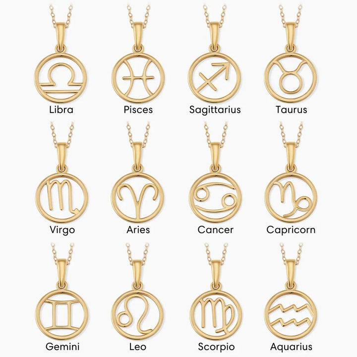 Zodiac sign necklace 1