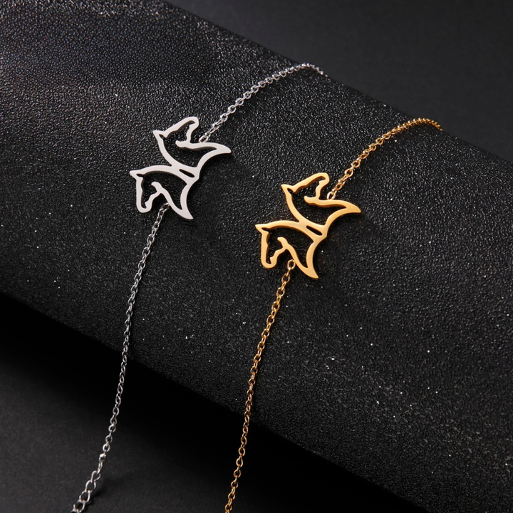 Double Horse Head Pendant Bracelet